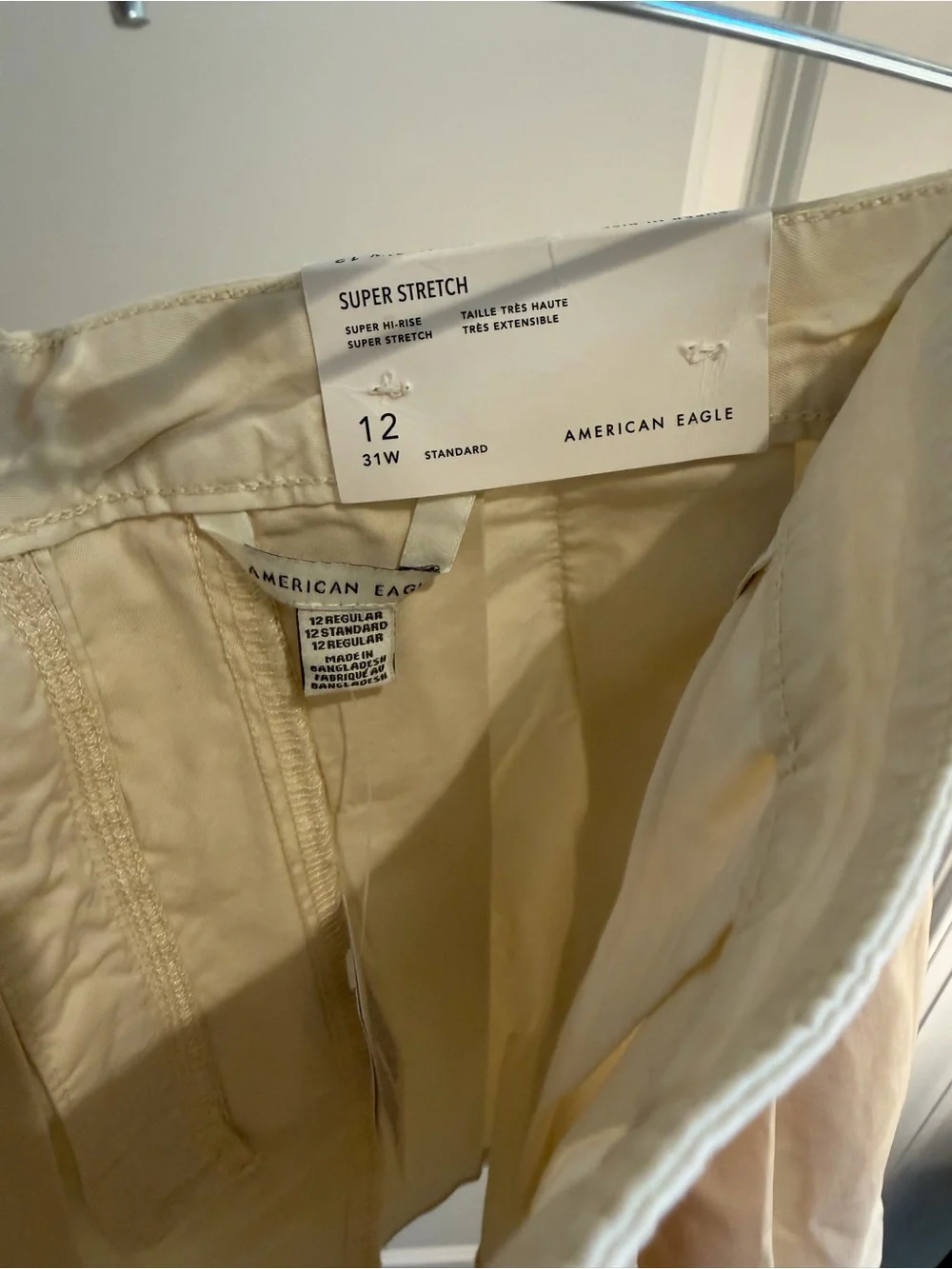 American Eagle Outfitters Cream Pleated Mini Skirt